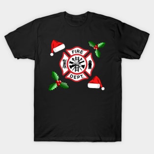 Firefighter Christmas Gift Ideas, Maltese Cross Emblem T-Shirt